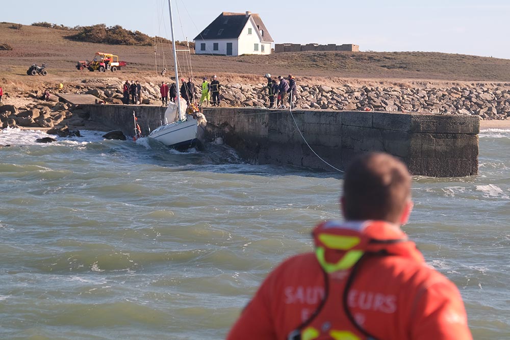 Le bateau échoué à Hoëdic