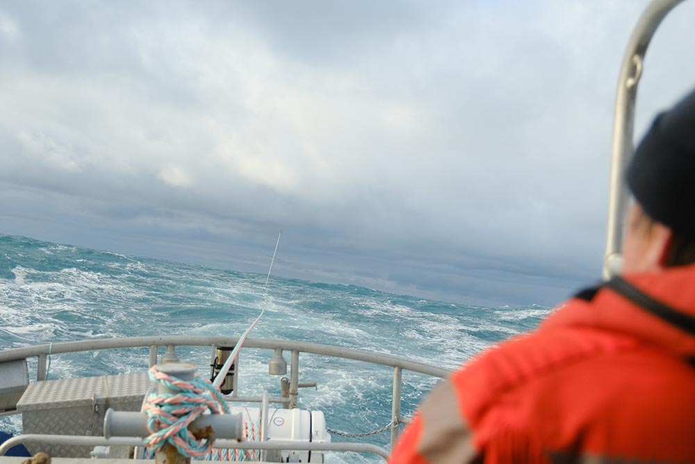 Pendant le remorquage vers Belle-Île